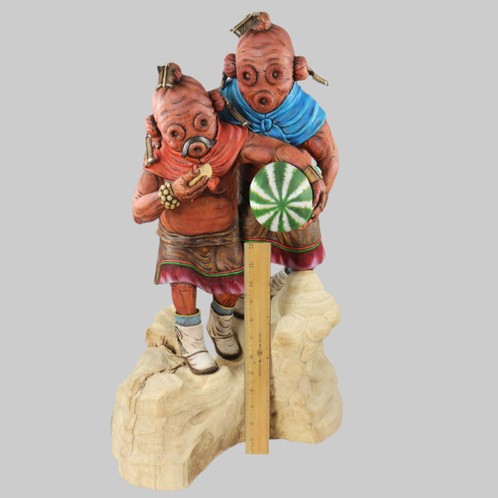 Father and Son Mudhead Kachina by Arthur Holmes Jr. - Garland's
