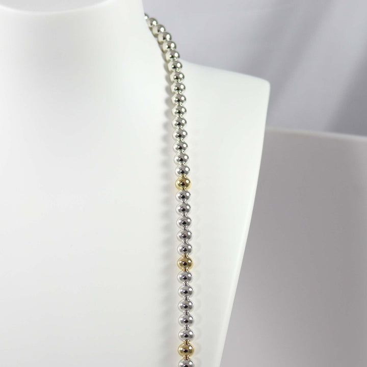 Gold and Silver Bead Necklace by Trent Lee-Anderson - Garland's
