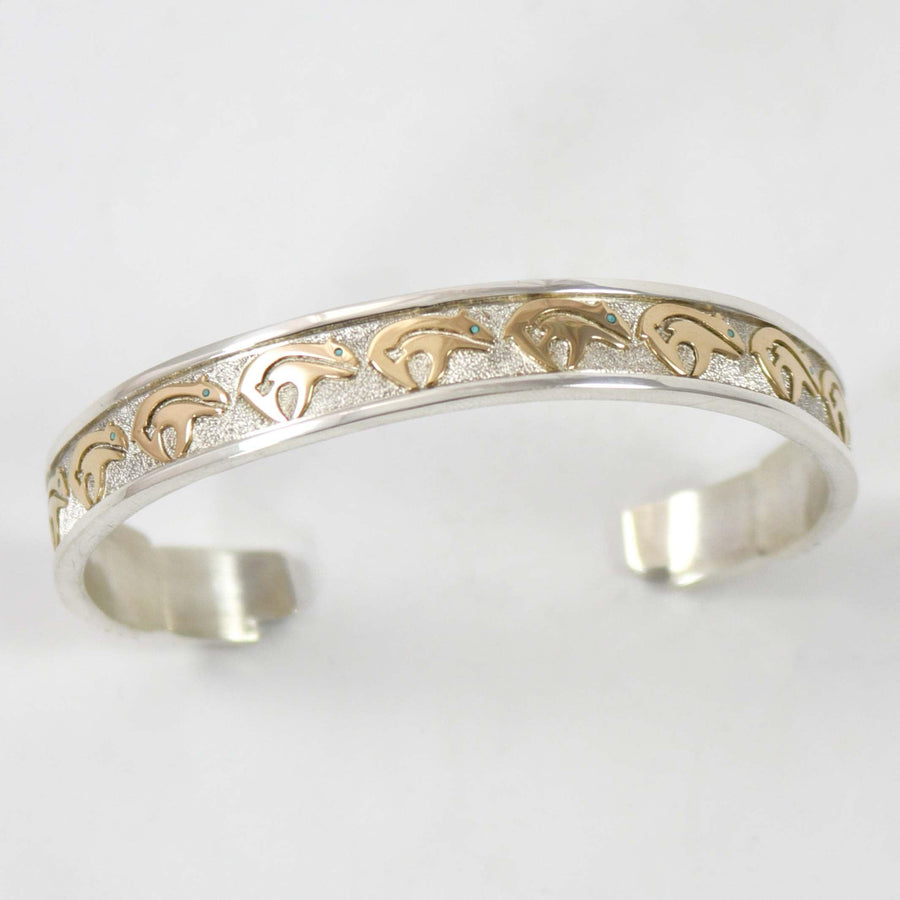 Gold and Silver Bear Cuff by Robert Taylor - Garland's