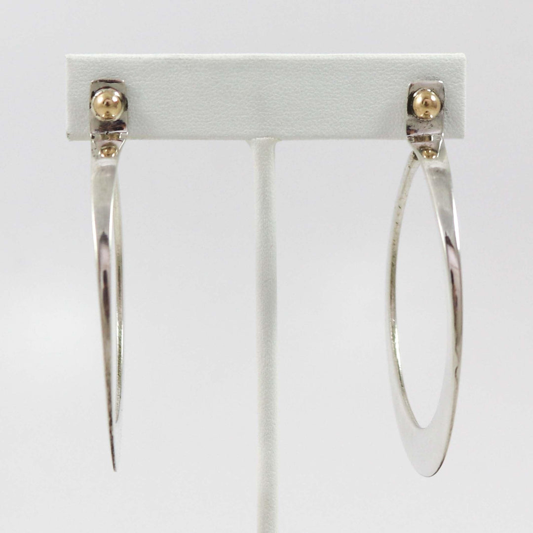 Gold and Silver Hoop Earrings by Edison Cummings - Garland's
