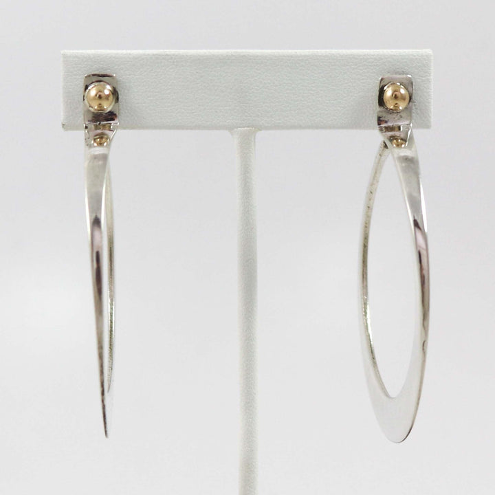 Gold and Silver Hoop Earrings by Edison Cummings - Garland's