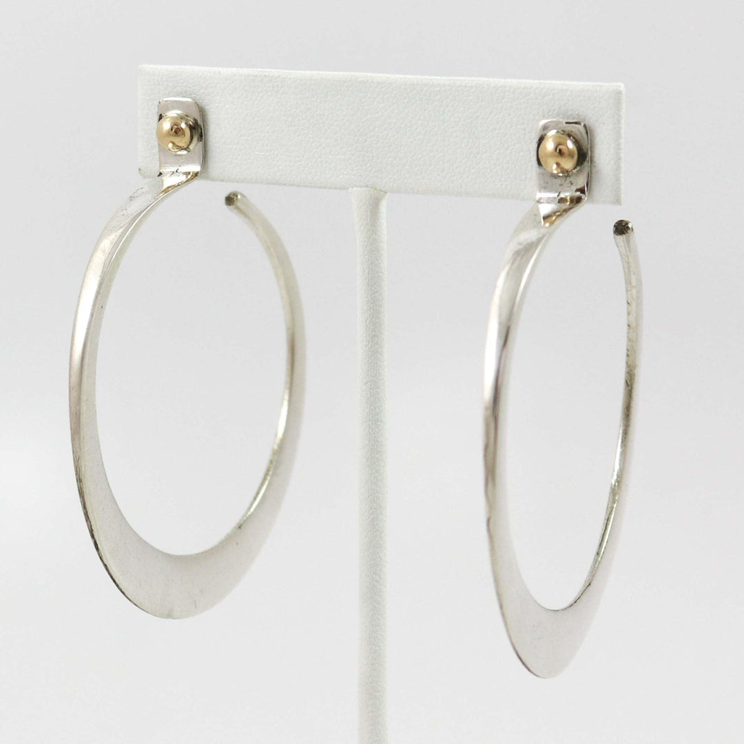 Gold and Silver Hoop Earrings by Edison Cummings - Garland's