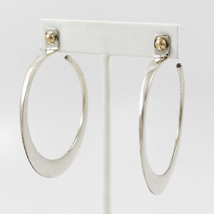 Gold and Silver Hoop Earrings by Edison Cummings - Garland's