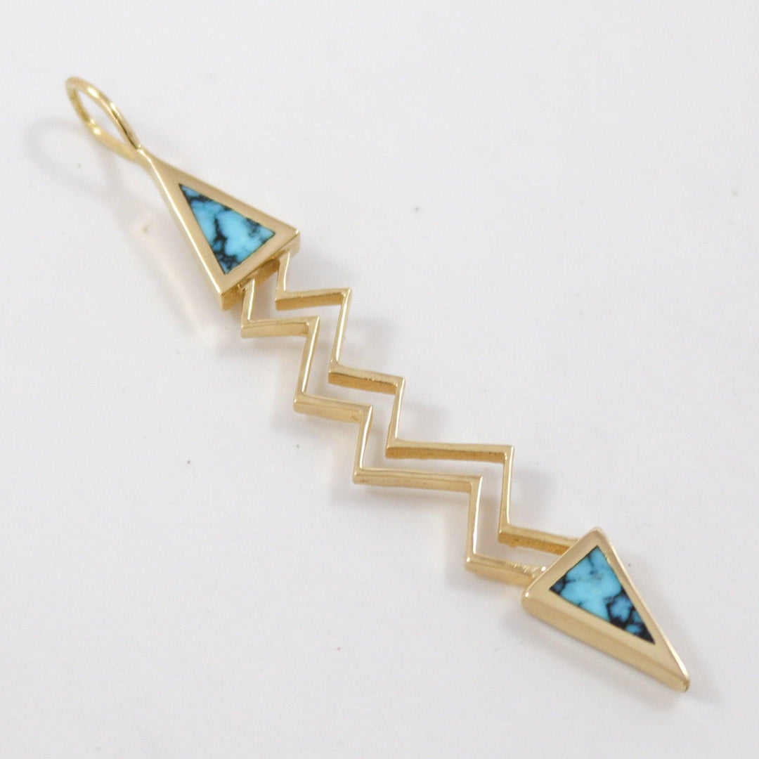 Gold Lightning Pendant by Melanie and Michael Lente - Garland's
