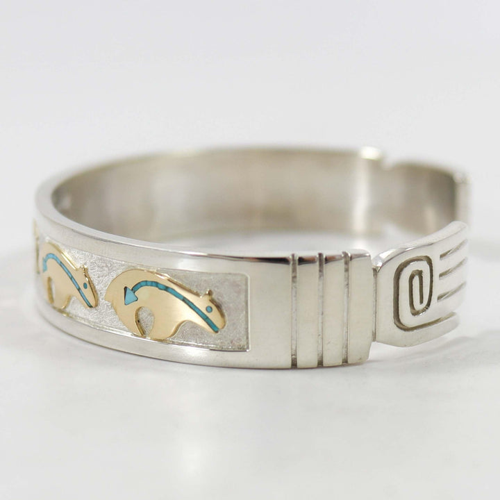 Gold on Silver Bear Cuff by Robert Taylor - Garland's