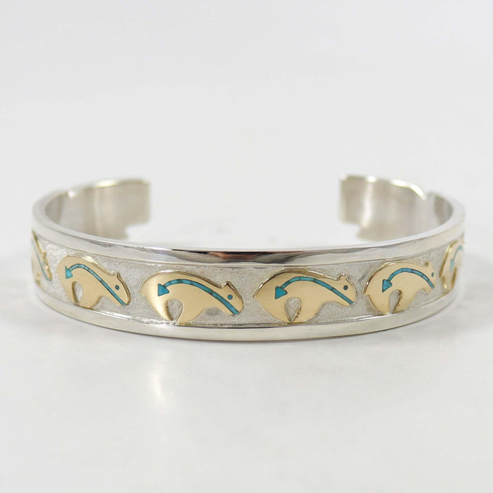 Gold on Silver Bear Cuff by Robert Taylor - Garland's