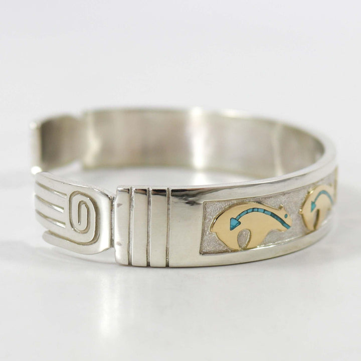 Gold on Silver Bear Cuff by Robert Taylor - Garland's