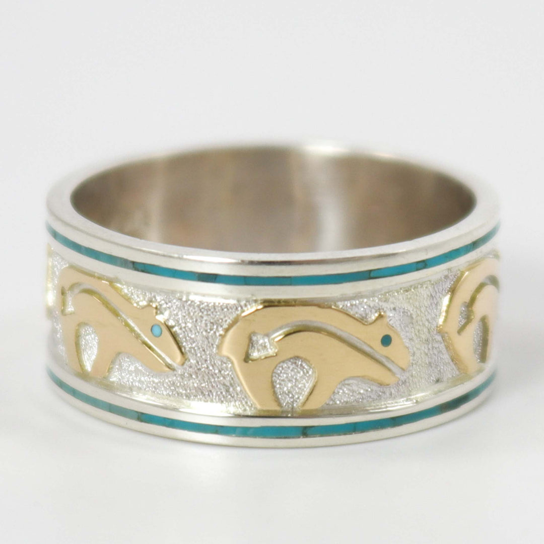 Gold on Silver Bear Ring by Robert Taylor - Garland's