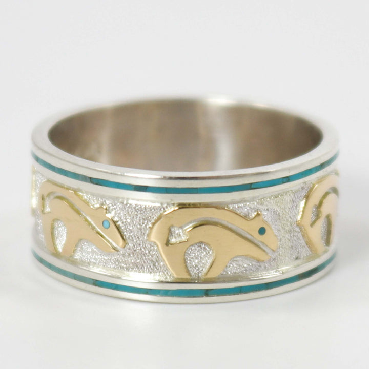 Gold on Silver Bear Ring by Robert Taylor - Garland's