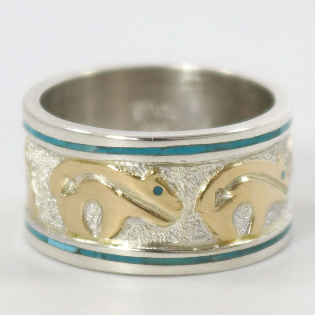 Gold on Silver Bear Ring by Robert Taylor - Garland's
