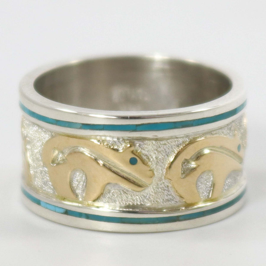 Gold on Silver Bear Ring by Robert Taylor - Garland's
