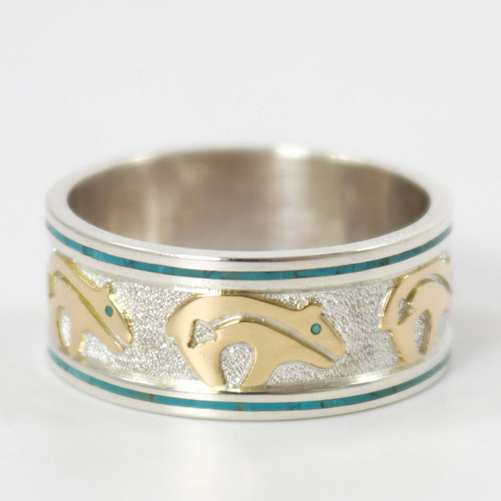Gold on Silver Bear Ring by Robert Taylor - Garland's