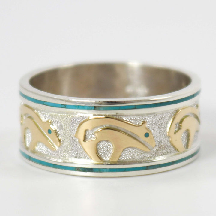 Gold on Silver Bear Ring by Robert Taylor - Garland's