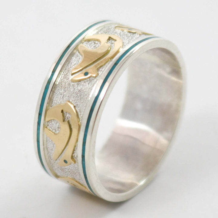 Gold on Silver Bear Ring by Robert Taylor - Garland's