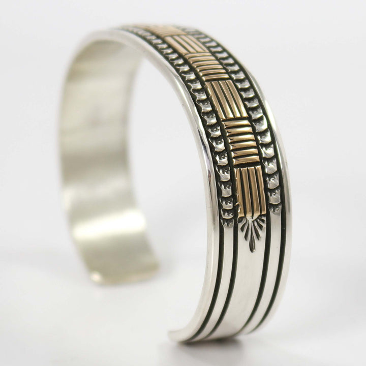 Gold on Silver Cuff by Bruce Morgan - Garland's