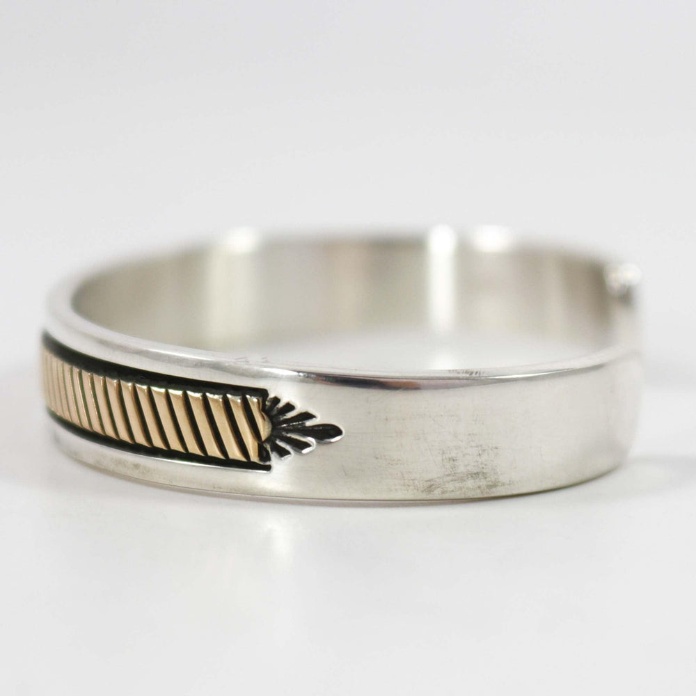 Gold on Silver Cuff by Bruce Morgan - Garland's