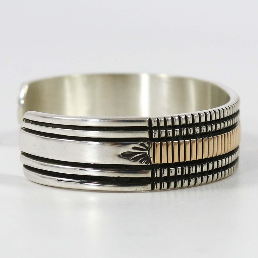 Gold on Silver Cuff by Bruce Morgan - Garland's