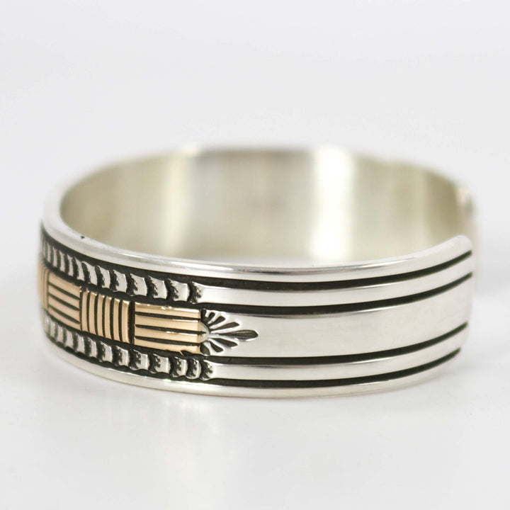 Gold on Silver Cuff by Bruce Morgan - Garland's