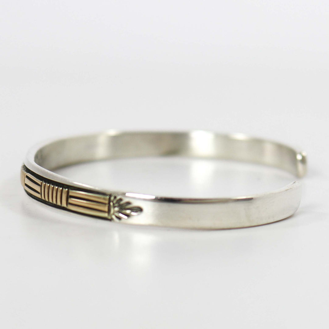 Gold on Silver Cuff by Bruce Morgan - Garland's