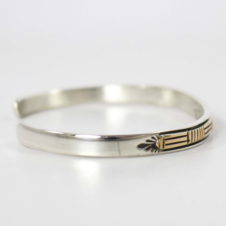 Gold on Silver Cuff by Bruce Morgan - Garland's