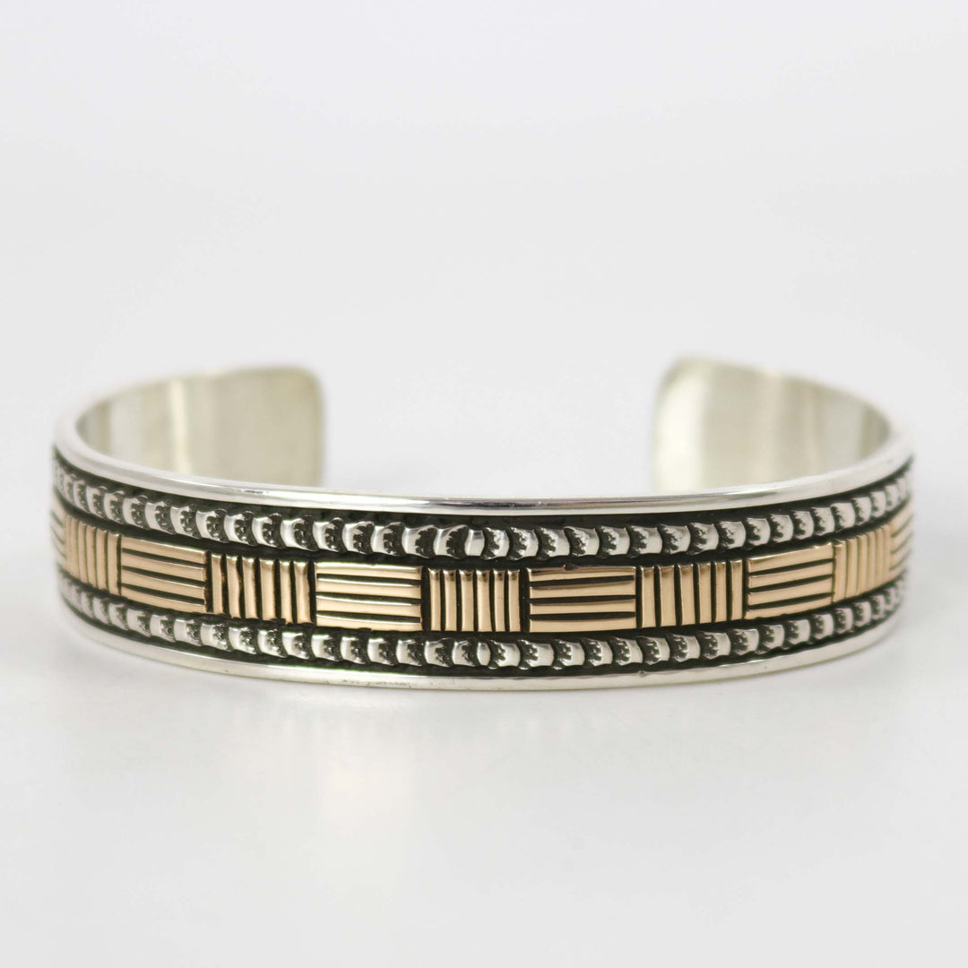 Gold on Silver Cuff by Bruce Morgan - Garland's