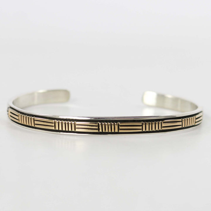 Gold on Silver Cuff by Bruce Morgan - Garland's