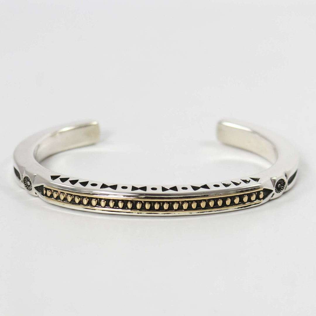 Gold on Silver Cuff by Jennifer Curtis - Garland's