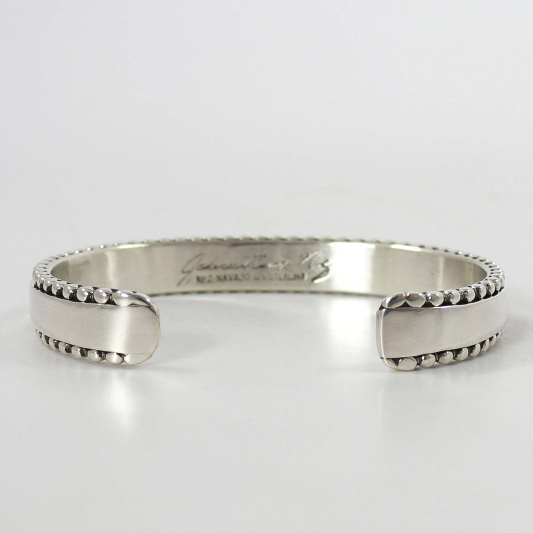 Gold on Silver Cuff by Johnathan Nez - Garland's