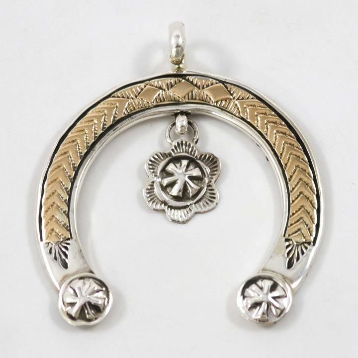 Gold on Silver Naja Pendant by Bruce Morgan - Garland's