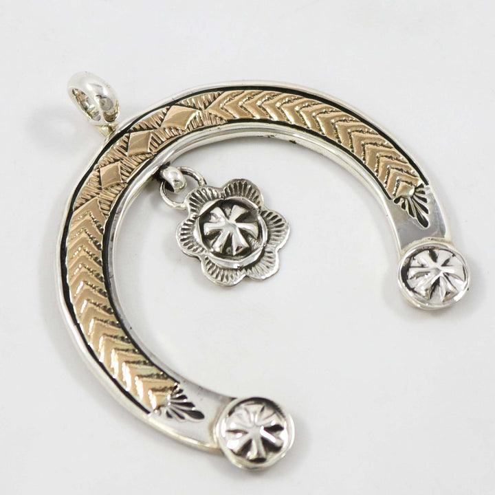 Gold on Silver Naja Pendant by Bruce Morgan - Garland's