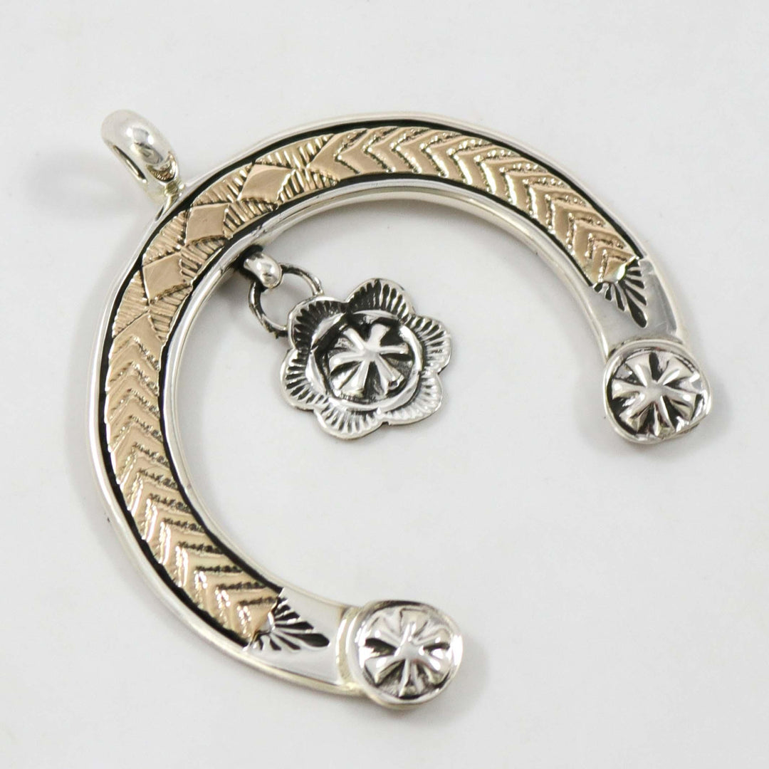Gold on Silver Naja Pendant by Bruce Morgan - Garland's