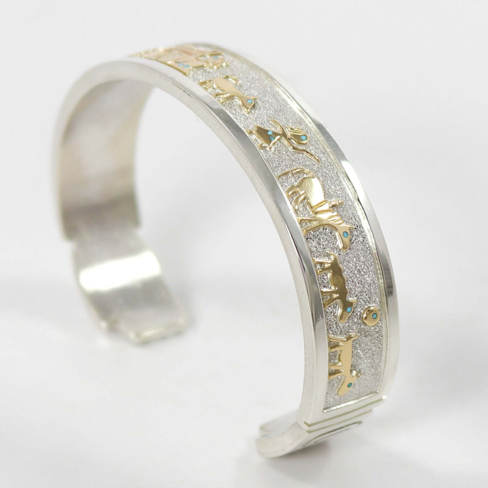 Gold on Silver Storyteller Cuff by Robert Taylor - Garland's