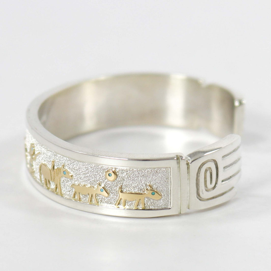 Gold on Silver Storyteller Cuff by Robert Taylor - Garland's