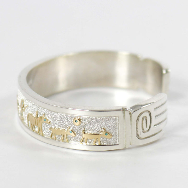 Gold on Silver Storyteller Cuff by Robert Taylor - Garland's