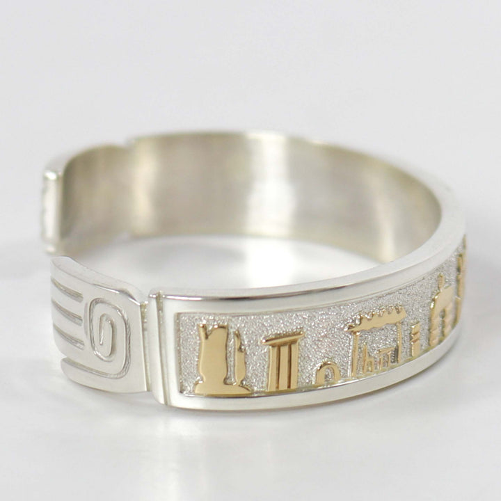 Gold on Silver Storyteller Cuff by Robert Taylor - Garland's