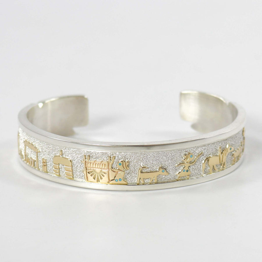 Gold on Silver Storyteller Cuff by Robert Taylor - Garland's