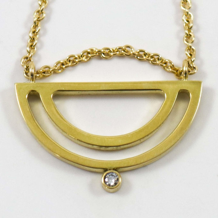 Gold Strata Half Moon Necklace by Maria Samora - Garland's