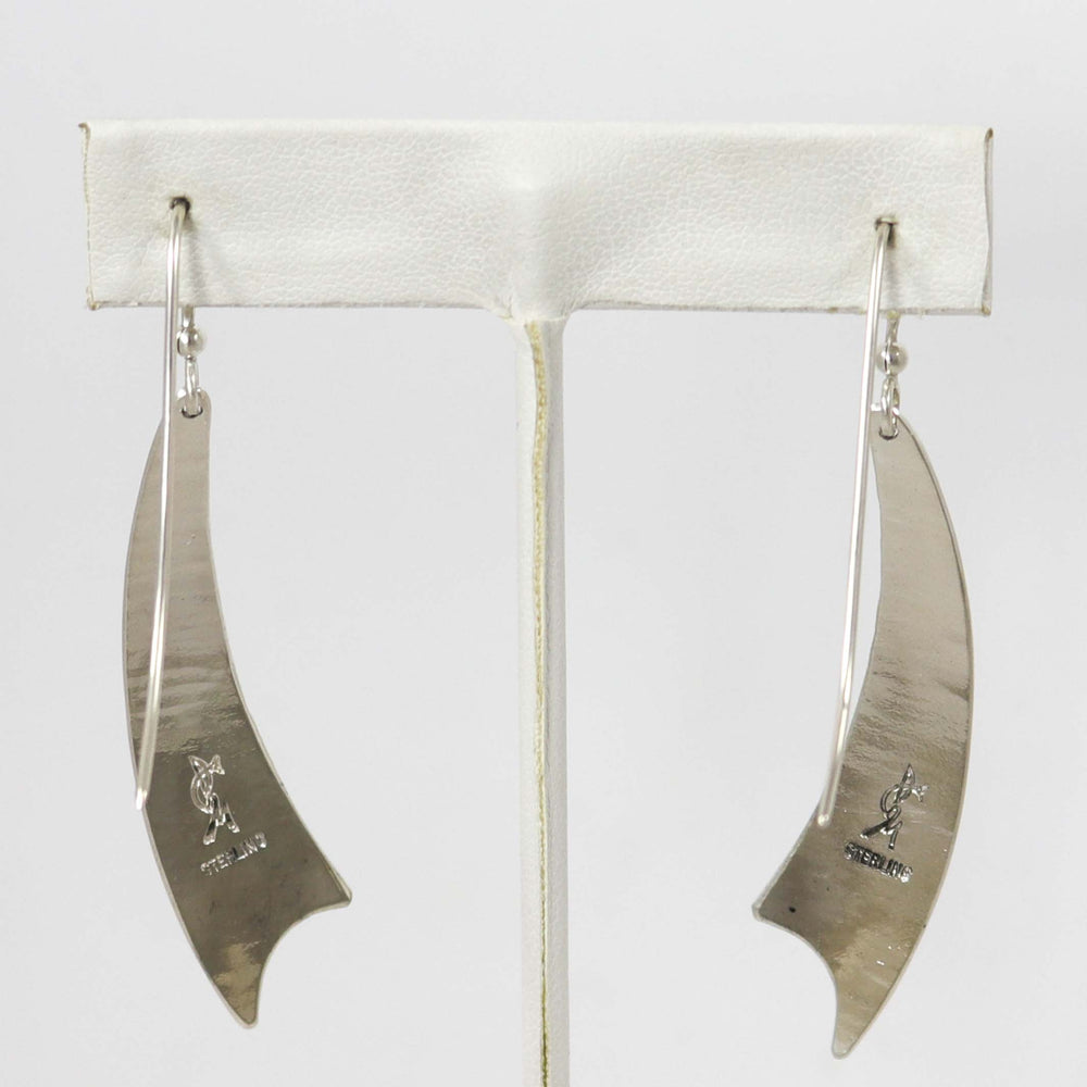 Hammered Silver Earrings by Duane Maktima - Garland's