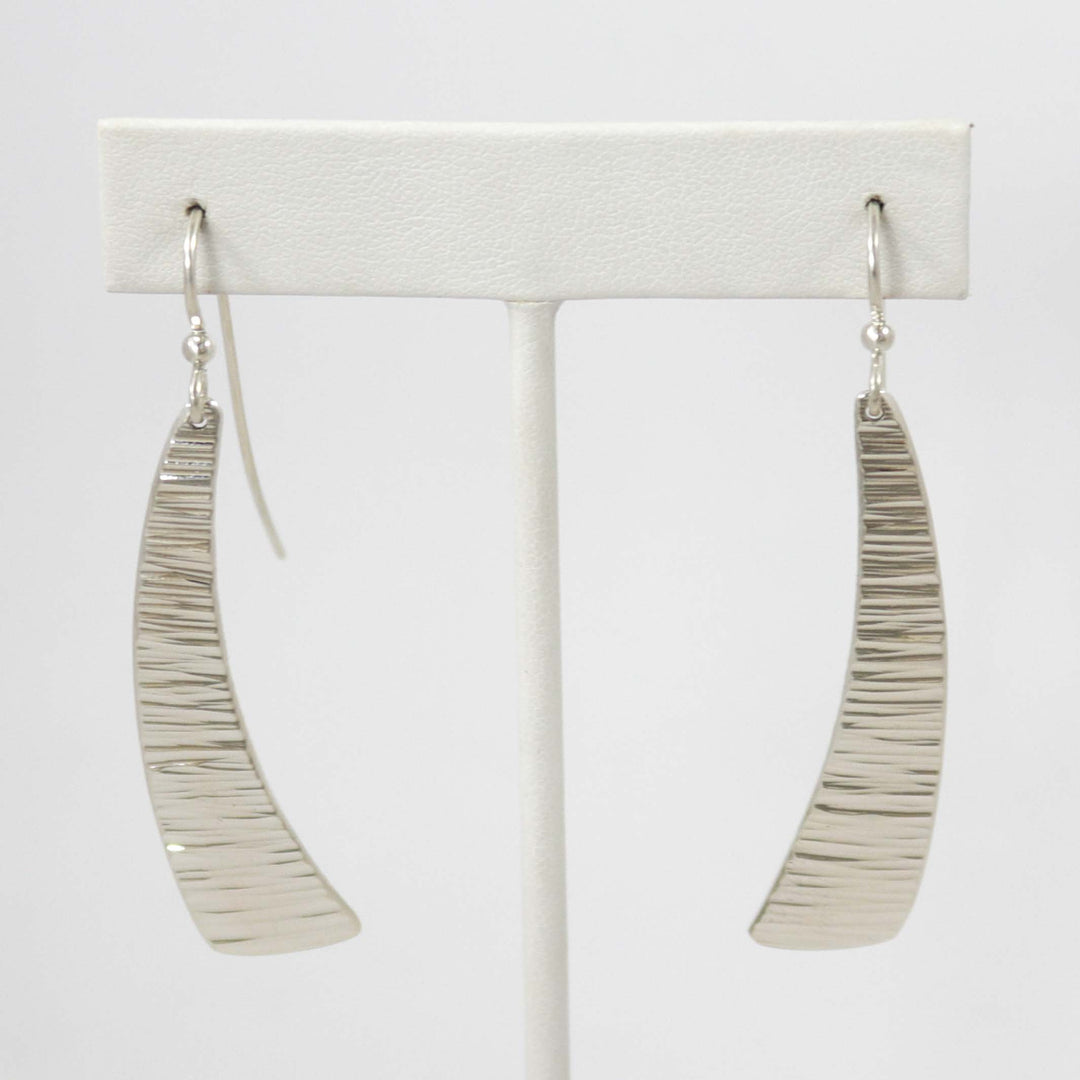 Hammered Silver Earrings by Duane Maktima - Garland's