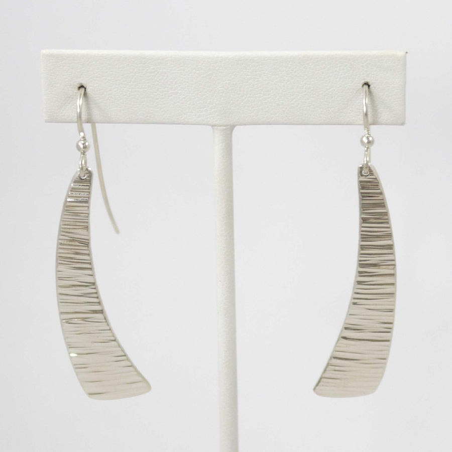 Hammered Silver Earrings by Duane Maktima - Garland's