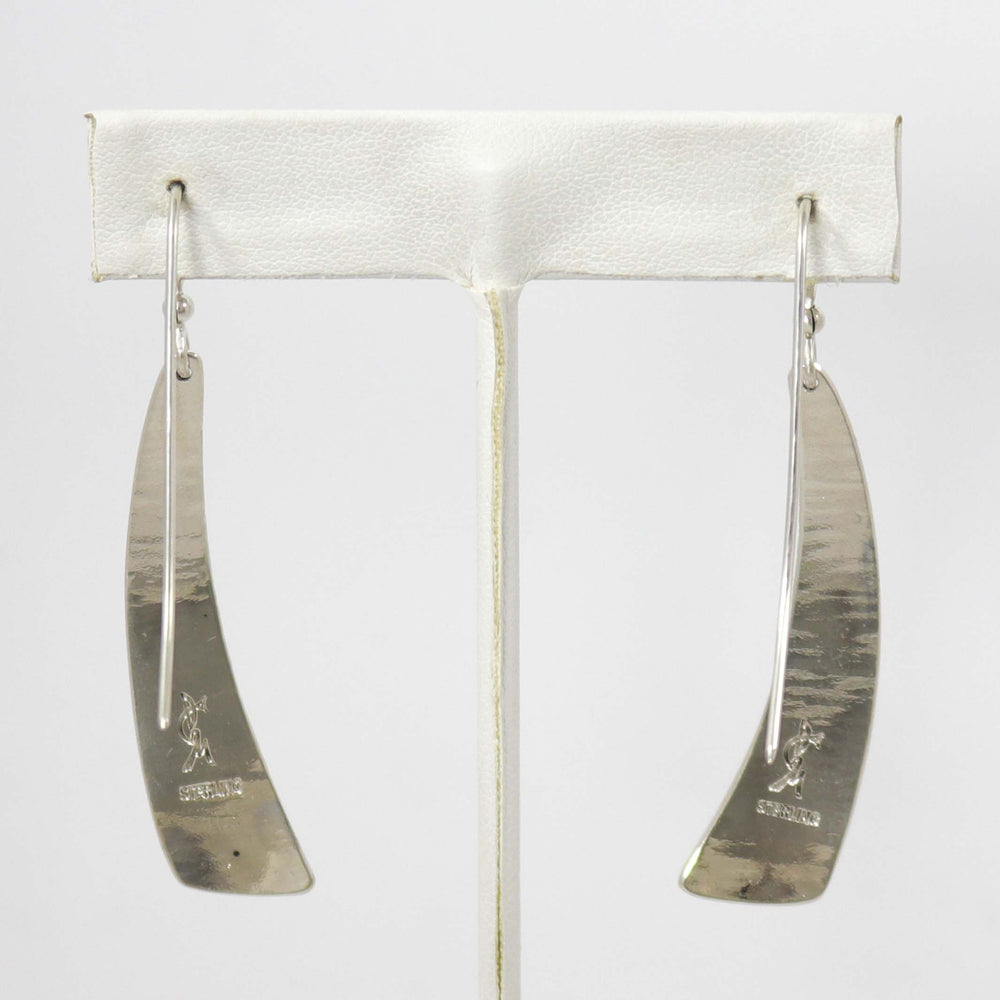 Hammered Silver Earrings by Duane Maktima - Garland's