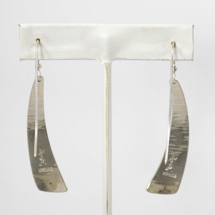 Hammered Silver Earrings by Duane Maktima - Garland's