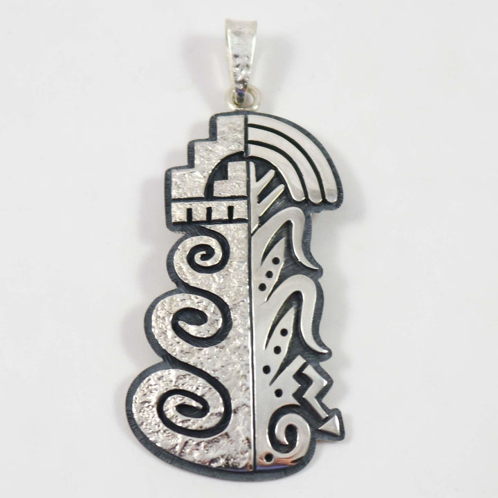 Hopi Overlay Pendant by Ruben Saufkie - Garland's