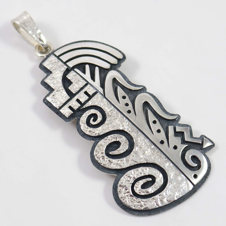 Hopi Overlay Pendant by Ruben Saufkie - Garland's