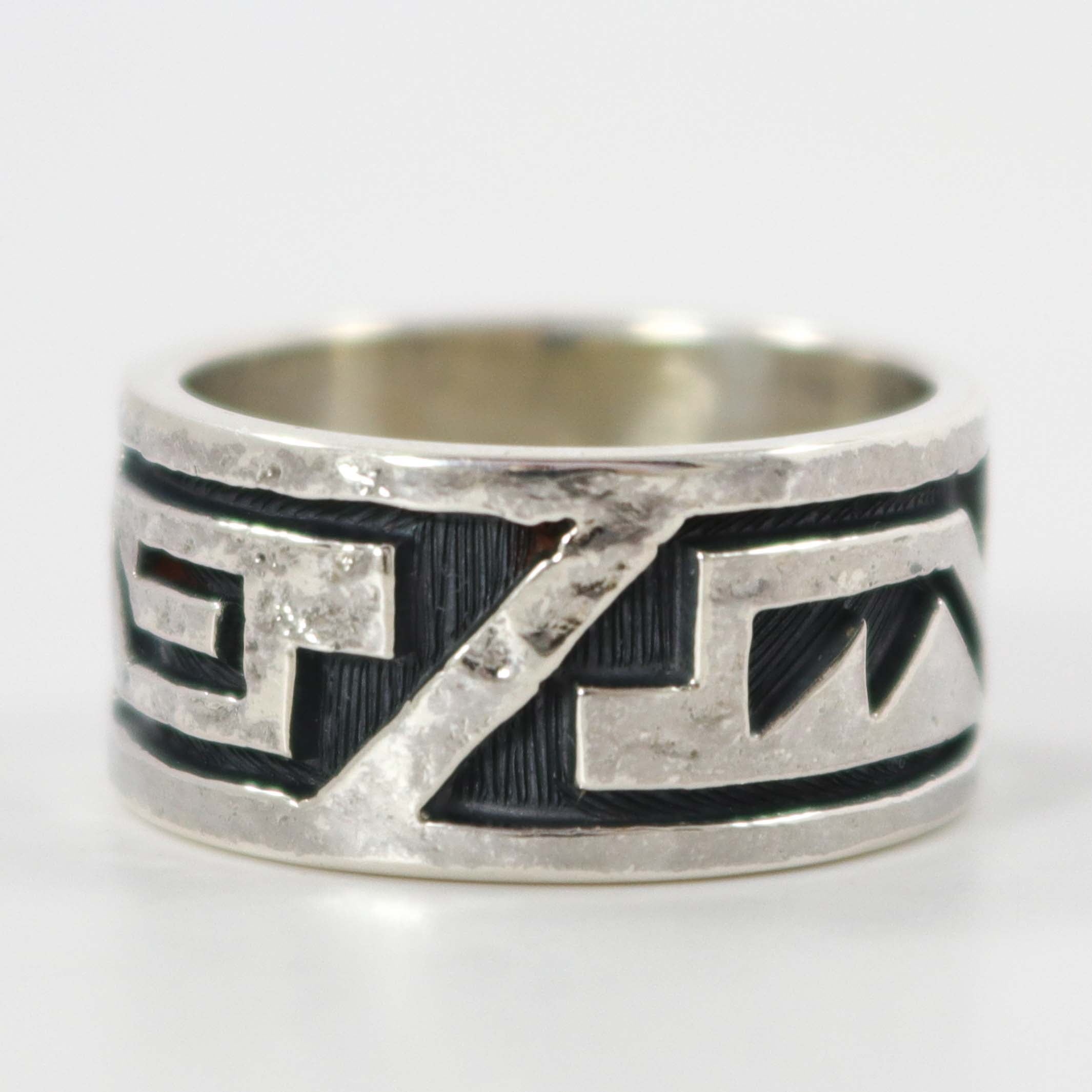 Hopi Terry Wadsworth overlay ring 18号 Hopi Overlay Ring – Garland's