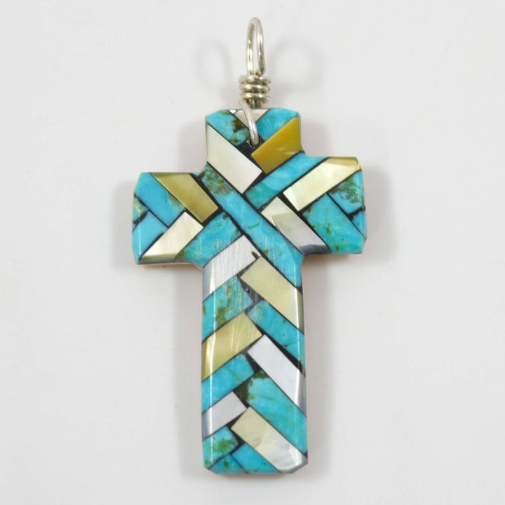 Inlay Cross Pendant by Joe and Angie Reano - Garland's