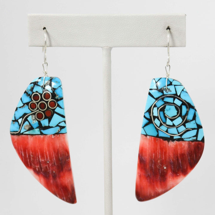 Inlay Earrings by Joe Jr. and Valerie Calabaza - Garland's