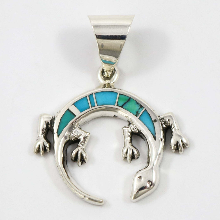 Inlay Lizard Pendant by Stanley Manygoats - Garland's