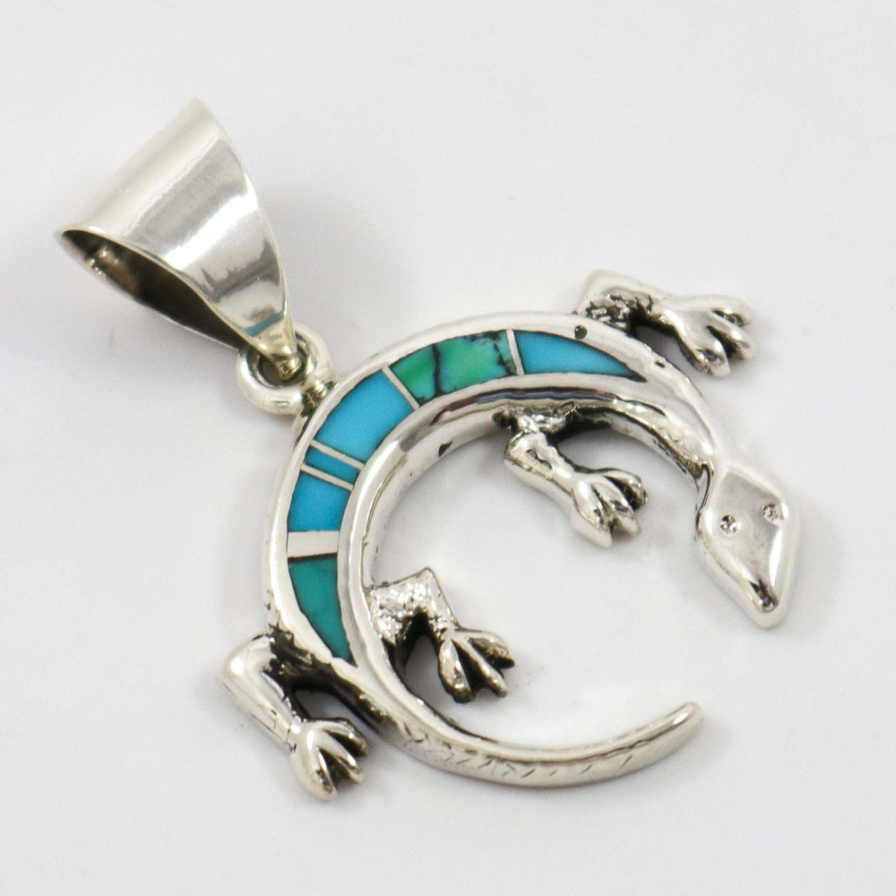 Inlay Lizard Pendant by Stanley Manygoats - Garland's