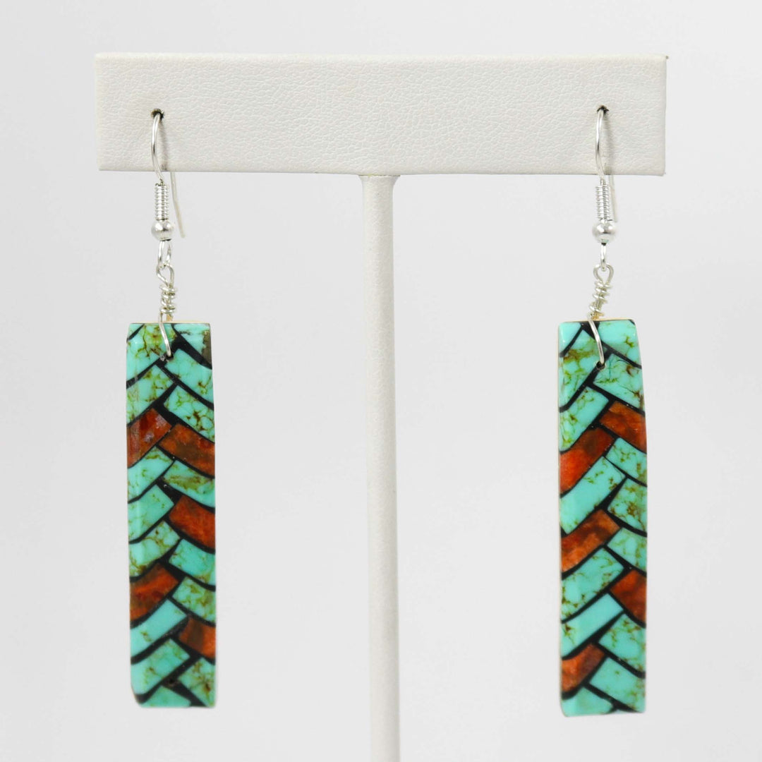 Inlay Shell Earrings by Joe and Angie Reano - Garland's